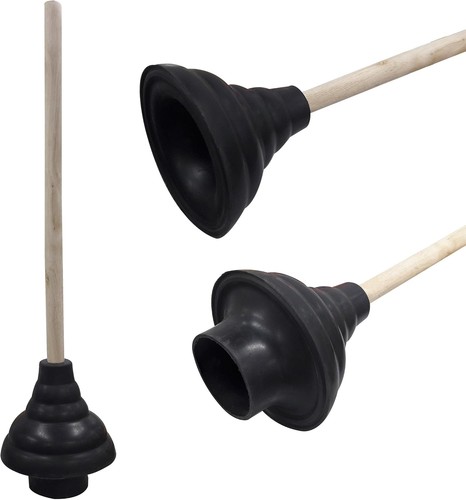 Rubber toilet plunger - rubber,