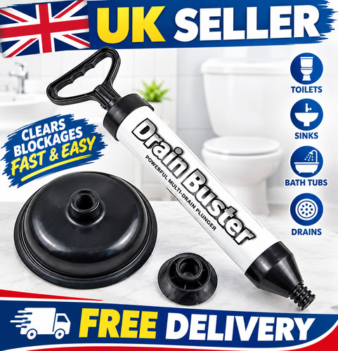 Toilet plunger drain - plunger, buster