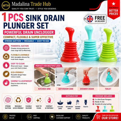 Universal sink drain plunger - universal,