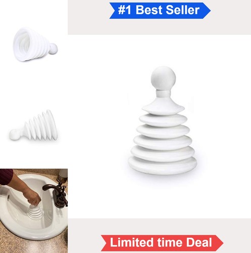 Compact toilet plunger white - compact,