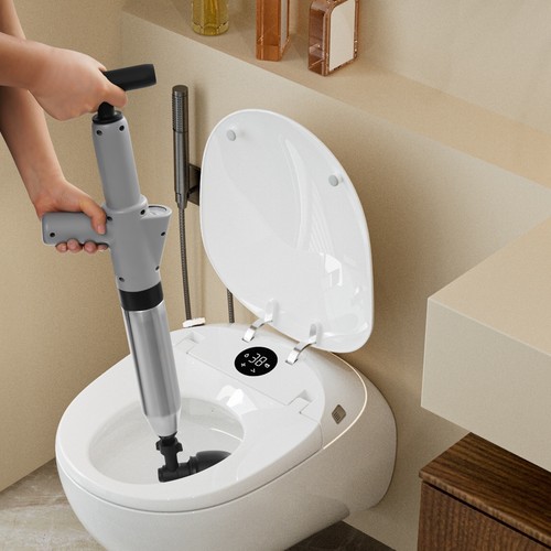Stainless steel toilet plunger - steel,