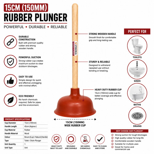 15cm rubber toilet - 15cm,