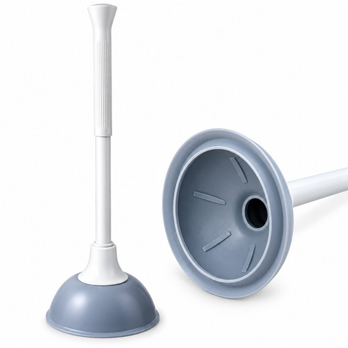 Toilet plunger 48cm grey - plunger, &